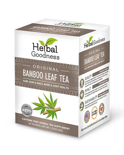 Bamboo Leaf Tea - 24/2g Teabags - Vegan Collagen - Hair, Nail, Skin Anti-aging Support - By Herbal Goodness Tea & Infusions Herbal Goodness 
