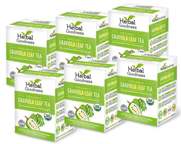 Graviola Leaf Tea - Organic 24/2g - Cell Immunity & Relaxation -  Tea Buy Case Qty (6) - Save 10%