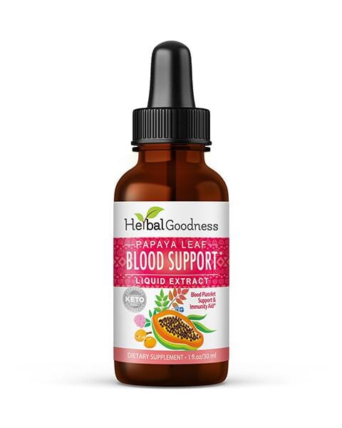 Papaya Leaf Extract Blood Support - Liquid 12oz - Healthy Platelets - Herbal Goodness Liquid Extract Herbal Goodness 